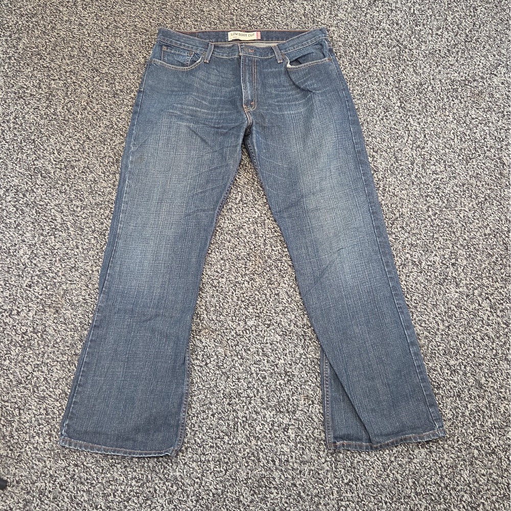 Levis 527 Bootcut Jeans Mens 36x32 Dark Blue Denim Western Cowboy Rodeo Ranch